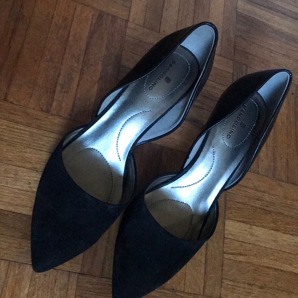 Bandolino black pumps with suede and leather